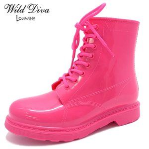 Wild Diva Lounge Vika-01 Women Rain  Boots NEW